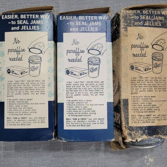 Vintage Ball zinc caps porcelain lined 36 total with boxes - Picture 5 of 7